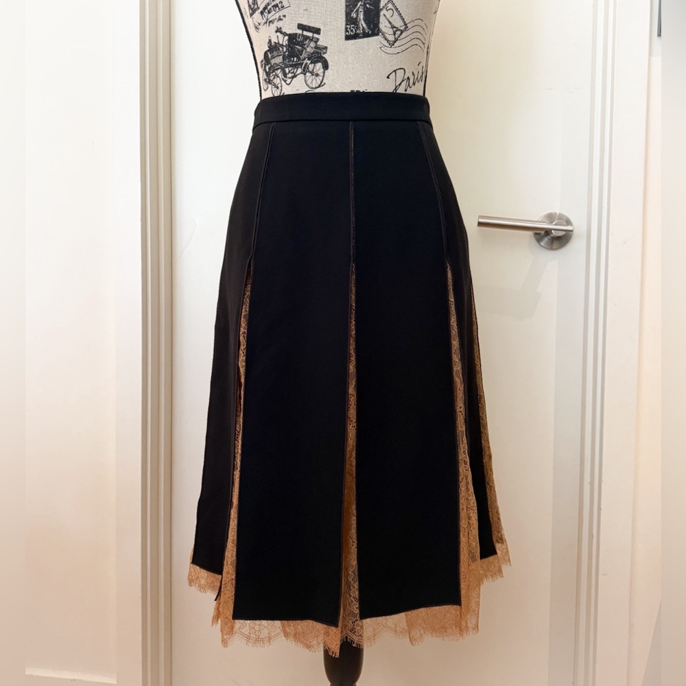 Michael Kors Collection Black and Tan Skirt